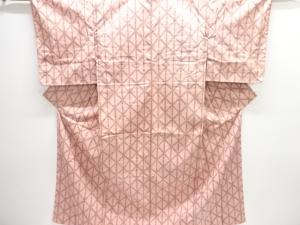 未使用品　幾何学模様織り出し西陣お召着物